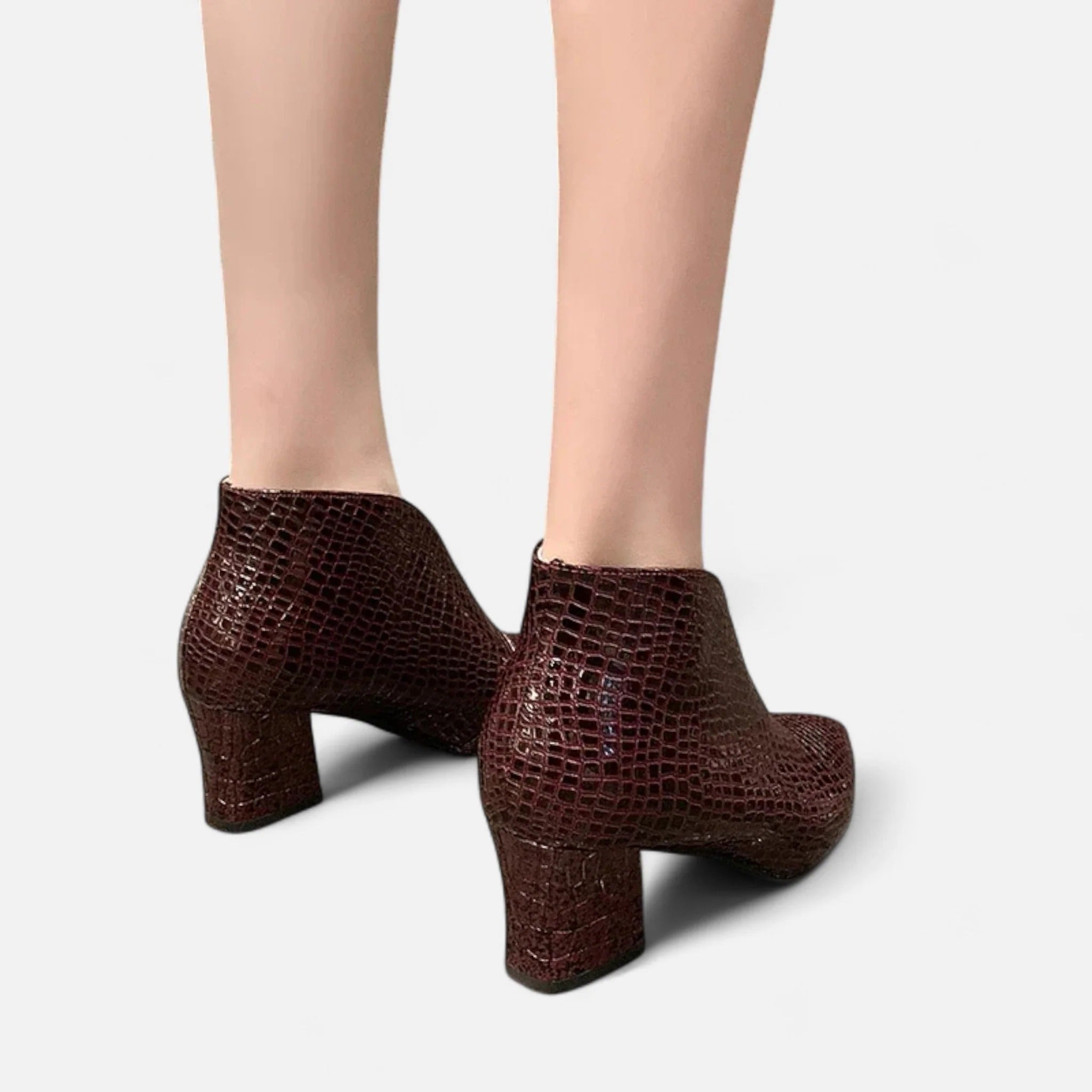 Westlyn™ | Women’s Patent Leather V-Cut Ankle Boots