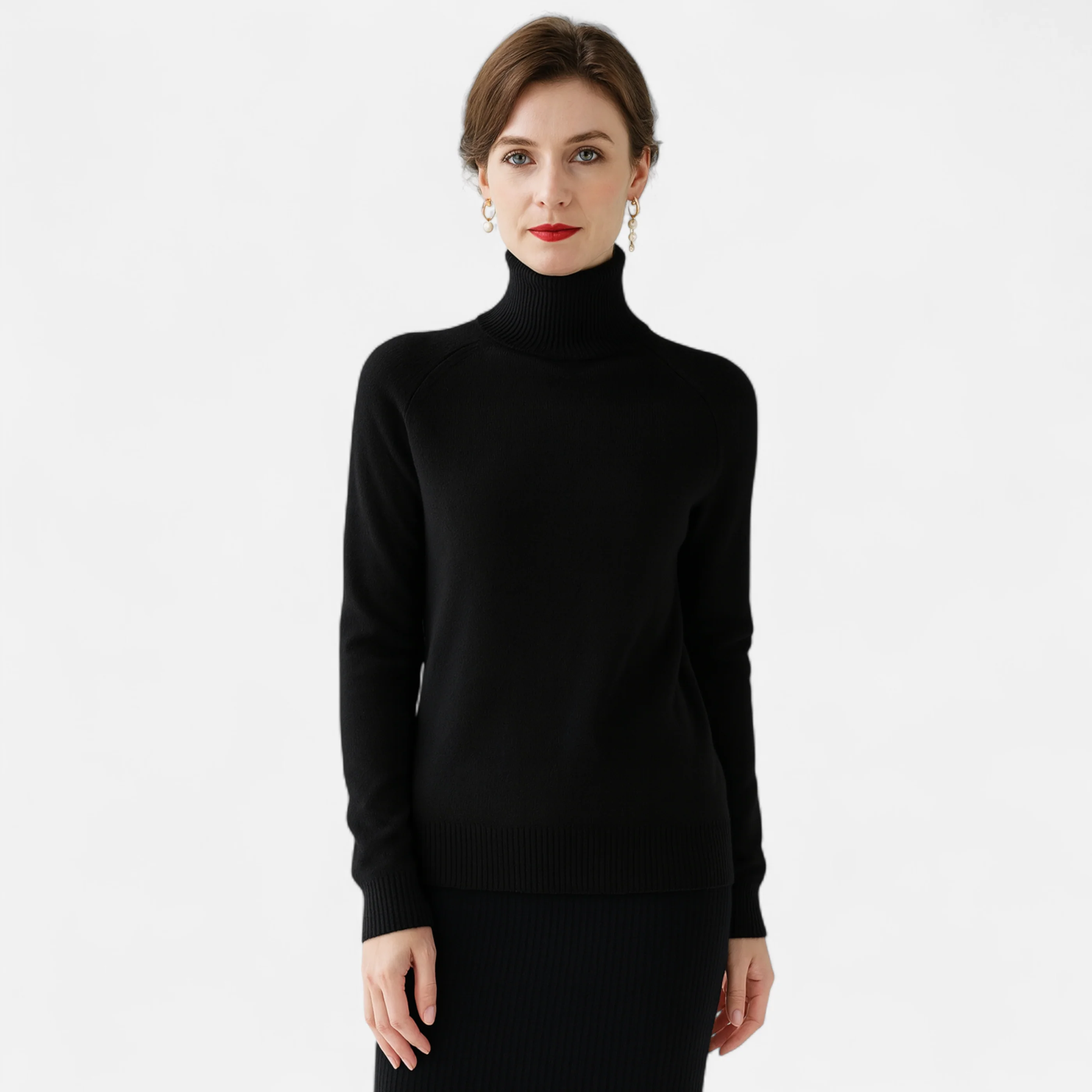 Westlyn™ | Women’s Merino Wool & Cashmere Mock-Neck Sweater