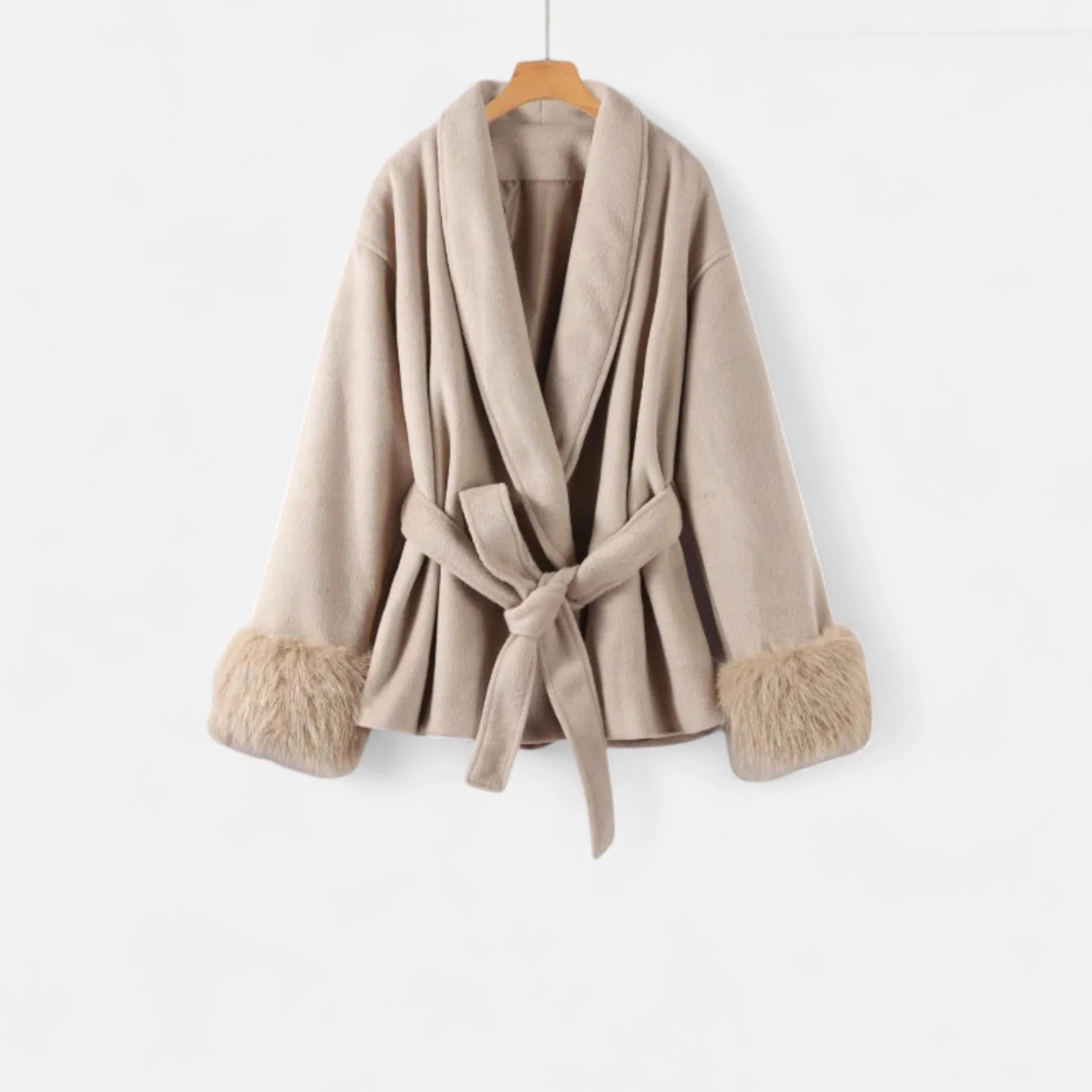 Westlyn™ | Women’s Faux-Fur Coat – Ivy League Lace-Up Elegance