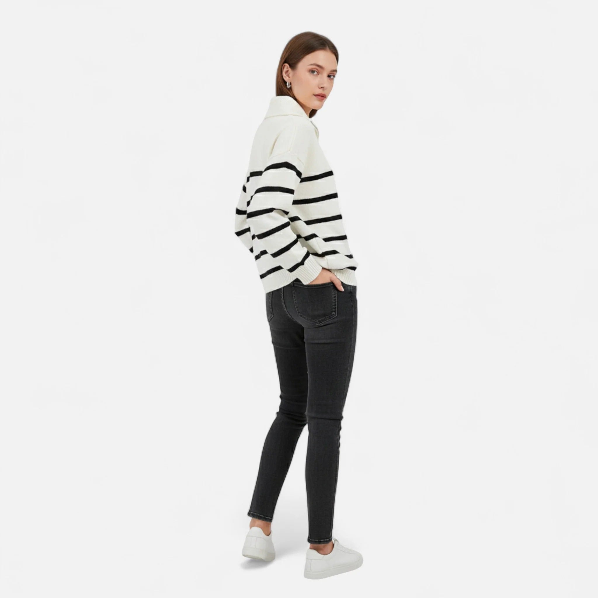Westlyn™ |  Women’s Striped Polo Knit Modern Heritage